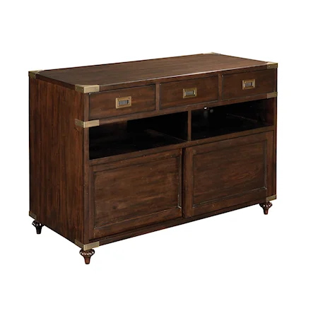 Traditional Leeward Entertainment Console with Power Outlet